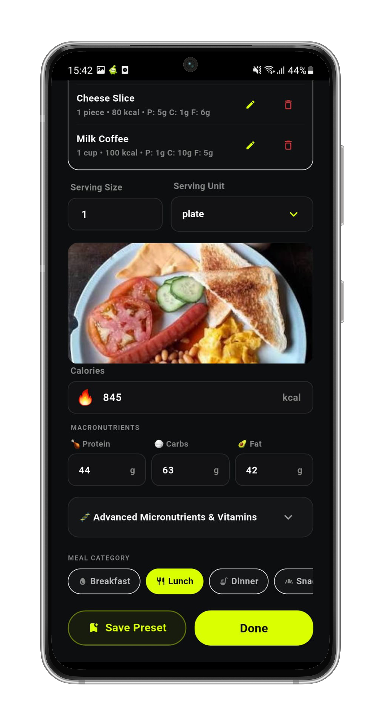 Zivo App Health Analytics Interface