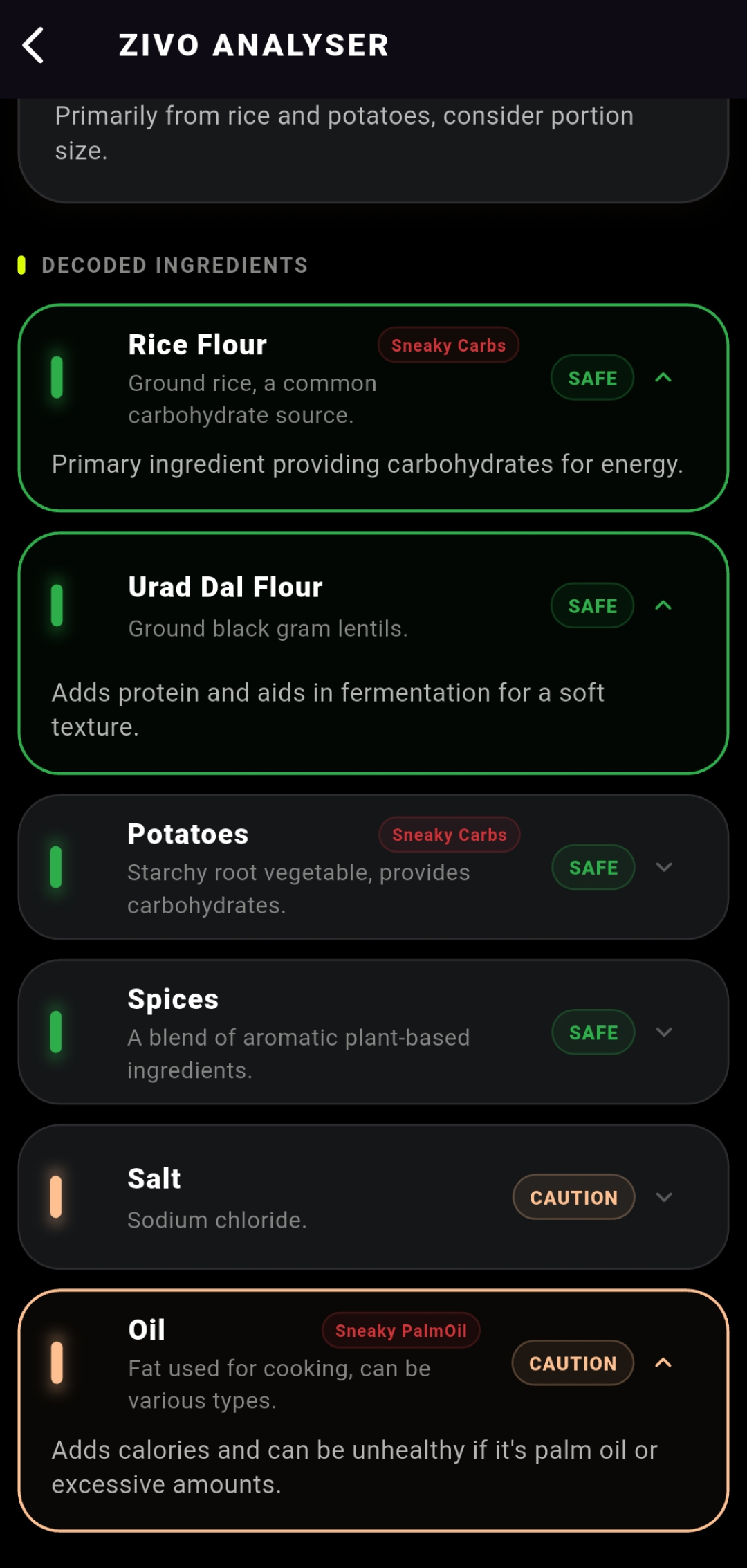 Zivo Analyzer Food Scan 3